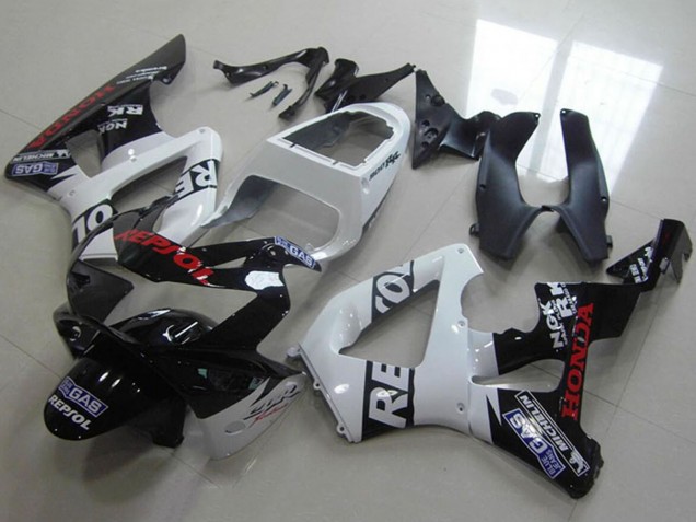 2000-2001 Honda CBR900RR 929 Motorcycle Fairings - White Glossy Black Red Repsol Canada