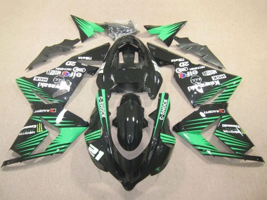 Online 2004-2005 Kawasaki ZX10R Motorcycle Fairings - Black Green C-Shock Monster Canada