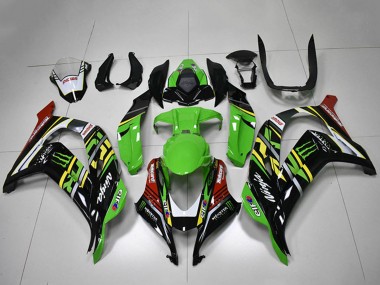 Online 2016-2020 Kawasaki ZX10R Motorcycle Fairings - Green Yellow Red White Black Monster Canada