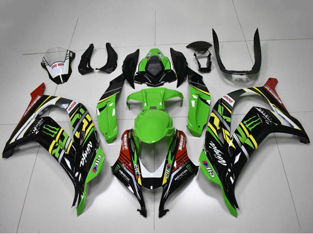 2016-2020 Kawasaki ZX10R Motorcycle Fairings - Green Yellow Red White Black Monster Canada
