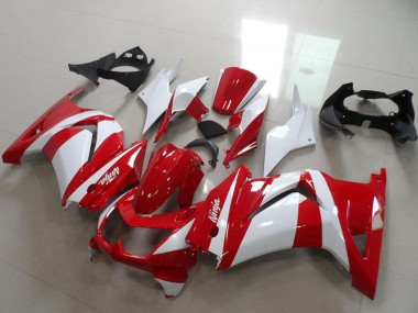 Online 2008-2012 Kawasaki ZX250R Motorcycle Fairings - White Red Canada