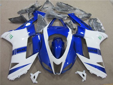 Online 2007-2008 Kawasaki ZX6R Motorcycle Fairings - Blue White Monster Canada