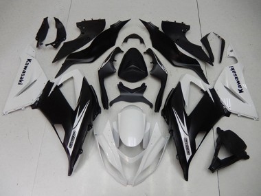 Online 2013-2018 Kawasaki ZX6R Motorcycle Fairings Kits - White Matte Black Canada