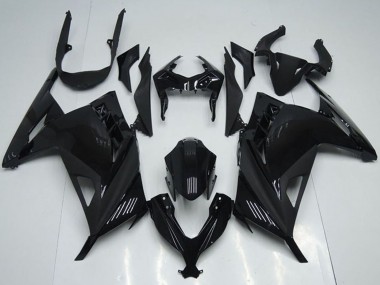 Online 2013-2018 Kawasaki ZX300R Motorcycle Fairings - Glossy Black Canada