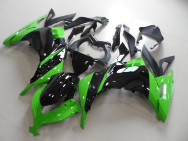 Online 2013-2018 Kawasaki ZX300R Motorcycle Fairing - Green Glossy Black Canada