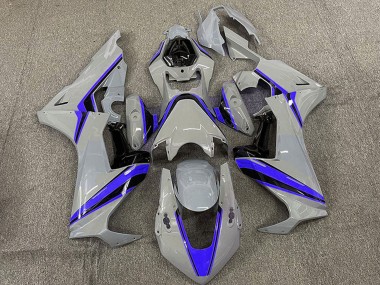 Online 2017-2023 Honda CBR1000RR Motorcycle Fairings - Nardo Grey with Blue Stripe Canada