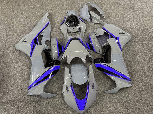 2017-2023 Honda CBR1000RR Motorcycle Fairings - Nardo Grey with Blue Stripe Canada