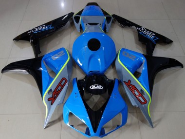 Online 2006-2007 Honda CBR1000RR Motorcycle Fairings - Blue Yellow Glossy Black Custom CBR Canada