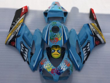 Online 2004-2005 Honda CBR1000RR Motorcycle Fairings - Blue Yellow Black Red Shark Canada