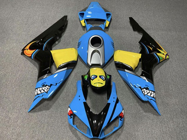 2006-2007 Honda CBR1000RR Motorcycle Fairings - Light Blue Yellow Silver Glossy Black Shark Canada