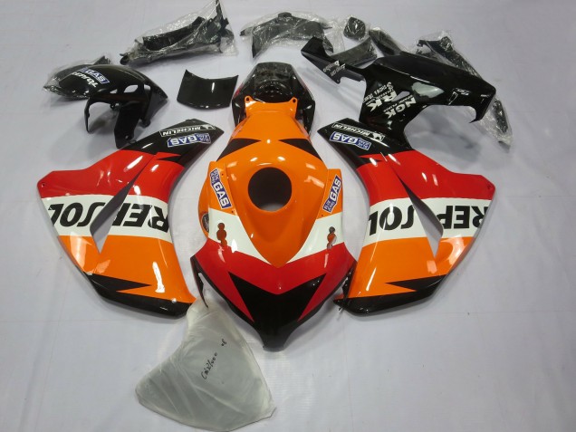 2008-2011 Honda CBR1000RR Bike Fairings - Orange White Red Glossy Black Repsol Canada
