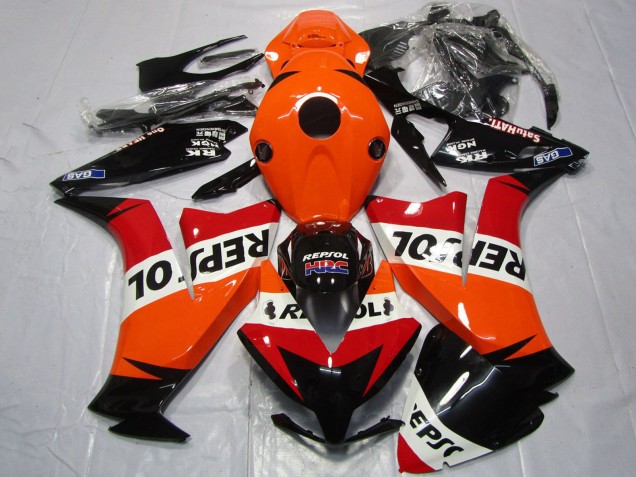 2012-2016 Honda CBR1000RR Motorcycle Fairings - Orange White Red Glossy Black Repsol Canada