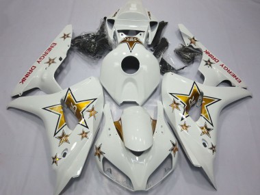 Online 2006-2007 Honda CBR1000RR Motorcycle Fairings - White Gold Star Energy Drink Canada