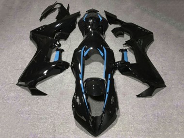 Online 2017-2023 Honda CBR1000RR Motorcycle Fairings - Glossy Black Light Blue Lining Canada