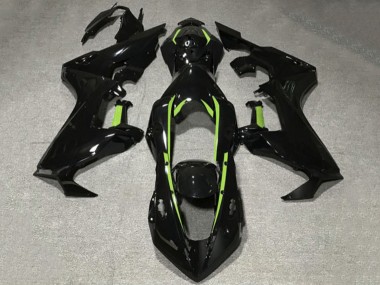 Online 2017-2023 Honda CBR1000RR Motorcycle Fairings - Glossy Black Lime Green Lining Canada