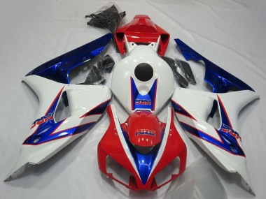 Online 2006-2007 Honda CBR1000RR Motorcycle Fairings - White Red Blue HRC OEM Style Canada