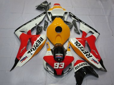 Online 2006-2007 Honda CBR1000RR Motorcycle Fairings - Orange White Red Glossy Black Repsol HRC 93 Canada