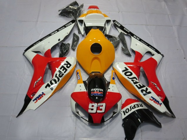 2006-2007 Honda CBR1000RR Motorcycle Fairings - Orange White Red Glossy Black Repsol HRC 93 Canada