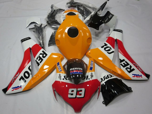 2008-2011 Honda CBR1000RR Motorcycle Fairings - Orange White Red Glossy Black Repsol 93 Canada