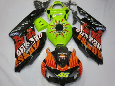 Online 2004-2005 Honda CBR1000RR Motorcycle Fairings - Lime Green Orange Glossy Black Rossi 46 Canada