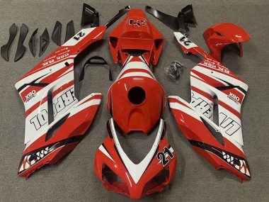 Online 2004-2005 Honda CBR1000RR Motorcycle Fairings - White Red Liverpool 21 Canada