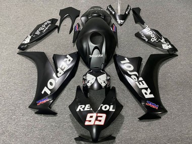 Online 2012-2016 Honda CBR1000RR Motorcycle Fairings - Matte Black White Repsol HRC 93 Canada