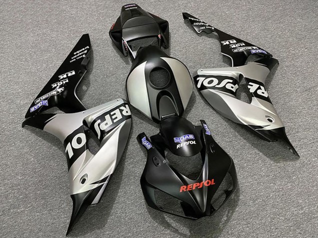 2006-2007 Honda CBR1000RR Motorcycle Fairings - Silver Matte Black Repsol Canada