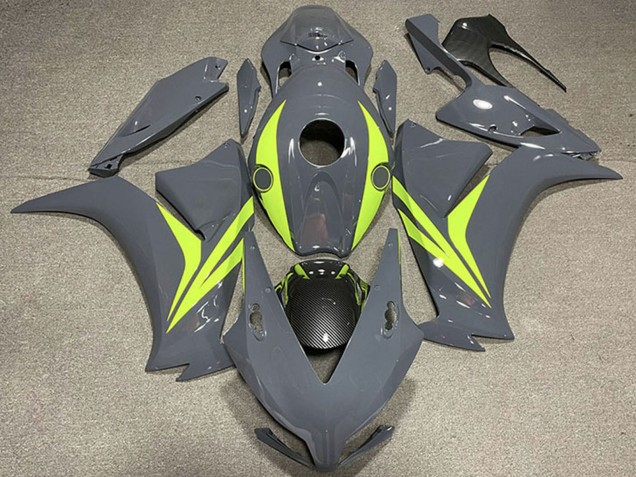 2012-2016 Honda CBR1000RR Motorcycle Fairings - Nardo Grey Fluo Yellow Carbon Fiber Canada