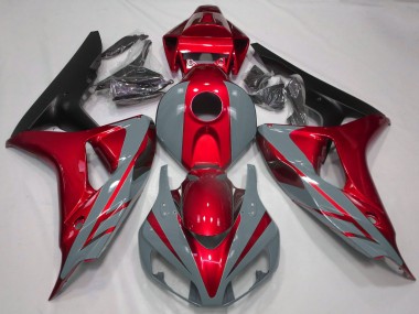 Online 2006-2007 Honda CBR1000RR Motorcycle Fairings - Nardo Grey Red Matte Black Canada