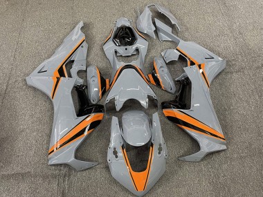 Online 2017-2023 Honda CBR1000RR Motorcycle Fairings - Nardo Grey with Orange Stripe Canada