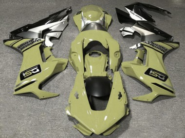 Online 2017-2023 Honda CBR1000RR Motorcycle Fairings - Olive White Silver Glossy Black DSI Canada