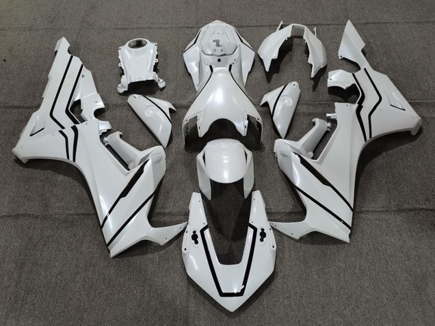 2017-2023 Honda CBR1000RR Motorcycle Fairings - Pearl White Black Lining Canada
