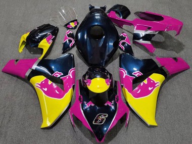 Online 2008-2011 Honda CBR1000RR Motorcycle Fairings - Dark Blue Pink Yellow Red Bull Canada