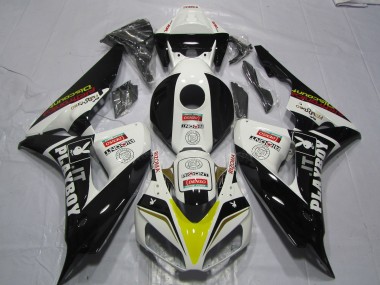 Online 2006-2007 Honda CBR1000RR Motorcycle Fairings - White Yellow Red Glossy Black Denso PlayBoy Canada