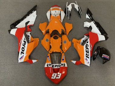 Online 2017-2023 Honda CBR1000RR Motorcycle Fairings - White Orange Red Black Racing Repsol 93 Canada