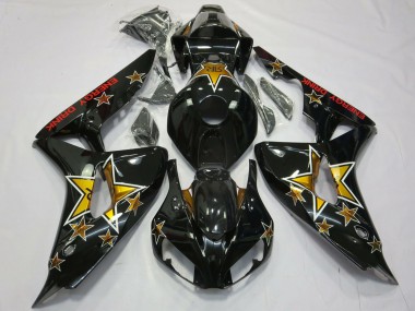Online 2006-2007 Honda CBR1000RR Motorcycle Fairings - Glossy Black Star Energy Drink Canada