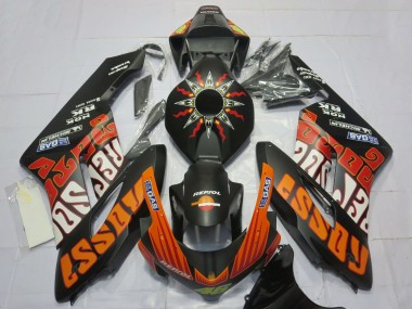 Online 2004-2005 Honda CBR1000RR Motorcycle Fairings - Matte Black Orange Rossi Canada