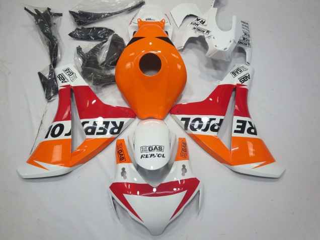 2008-2011 Honda CBR1000RR Motorcycle Fairings - Orange White Red Glossy Black Repsol Canada
