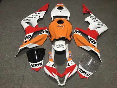 Online 2007-2008 Honda CBR600RR Motorcycle Fairing - Orange White Red Glossy Black Repsol Style Canada