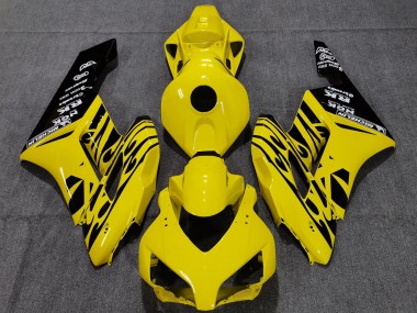 Online 2004-2005 Honda CBR1000RR Motorcycle Fairings - Yellow Glossy Black Flame Canada