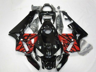 Online 2005-2006 Honda CBR600RR Motorcycle Fairings - Glossy Black and Tribal Red Canada