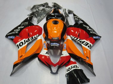 Online 2009-2012 Honda CBR600RR Motorcycle Fairing Kits - Orange White Red Glossy Black Repsol Canada