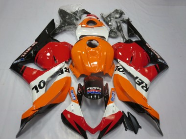 Online 2009-2012 Honda CBR600RR Motorcycle Fairings - Orange White Red Glossy Black Repsol HRC Canada