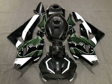 Online 2013-2023 Honda CBR600RR Motorcycle Fairings - Black Carbon Fiber White Green Bull Canada