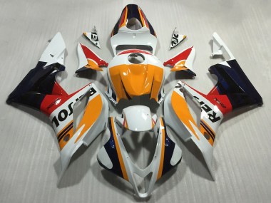 Online 2007-2008 Honda CBR600RR Motorcycle Fairings - Orange White Red Glossy Black Repsol Style Canada