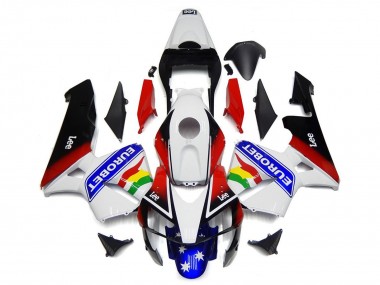 Online 2003-2004 Honda CBR600RR Motorcycle Fairing - White Red Blue Glossy Black EuroBet Canada