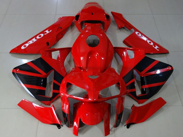 2005-2006 Honda CBR600RR Motorcycle Fairings - Glossy Red Black Canada