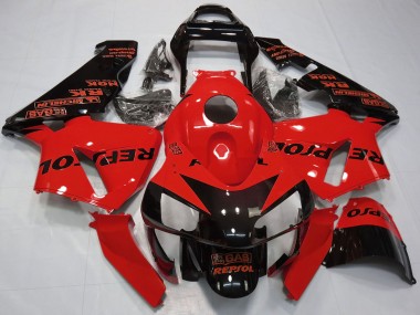 Online 2003-2004 Honda CBR600RR Motorcycle Fairings - Red Glossy Black Repsol Canada