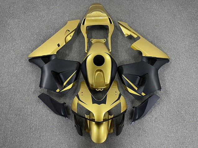 2003-2004 Honda CBR600RR Motorcycle Fairings - Gold Matte Black Canada
