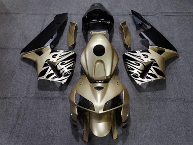 Online 2005-2006 Honda CBR600RR Motorcycle Fairings - Gold Black White Canada